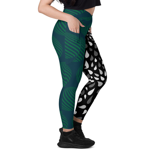 Collage High-waist Crossover leggings with pockets