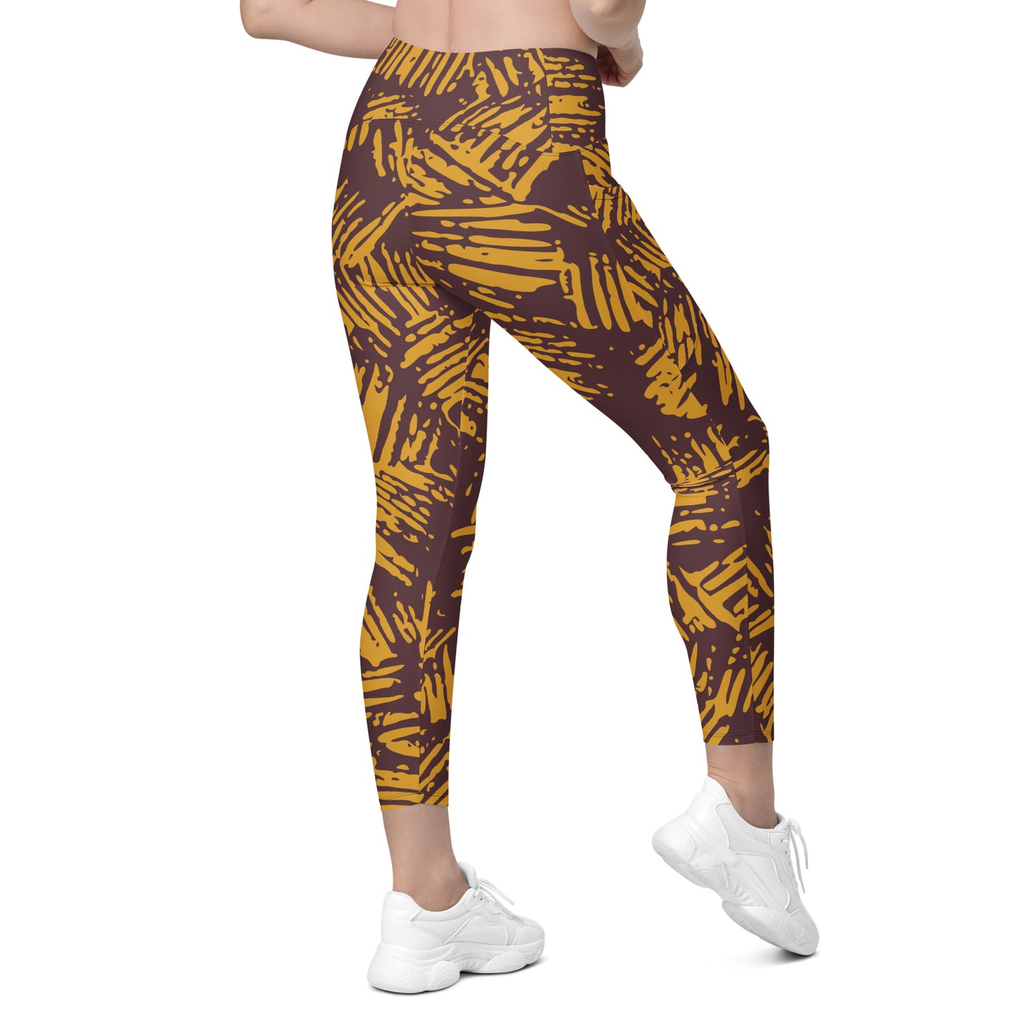 Safari High-Waist Crossover leggings with pockets