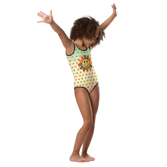 AfriBix Sun's Out Emoji Girls Swimsuit