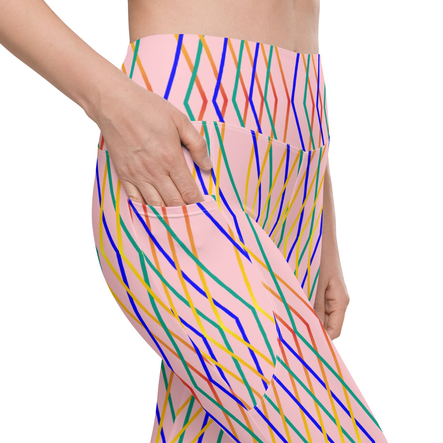 AfriBix Pink Constellation Print Leggings with pockets