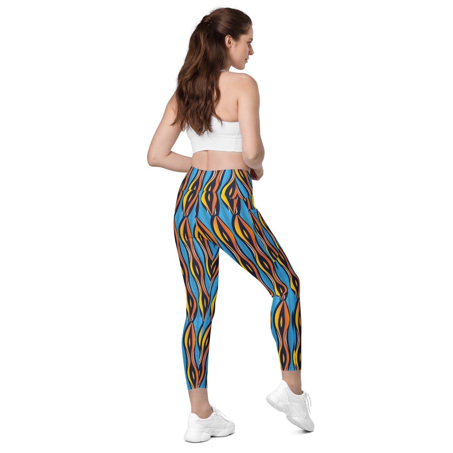 AfriBix Shakara Ankara High Waist Leggings with pockets