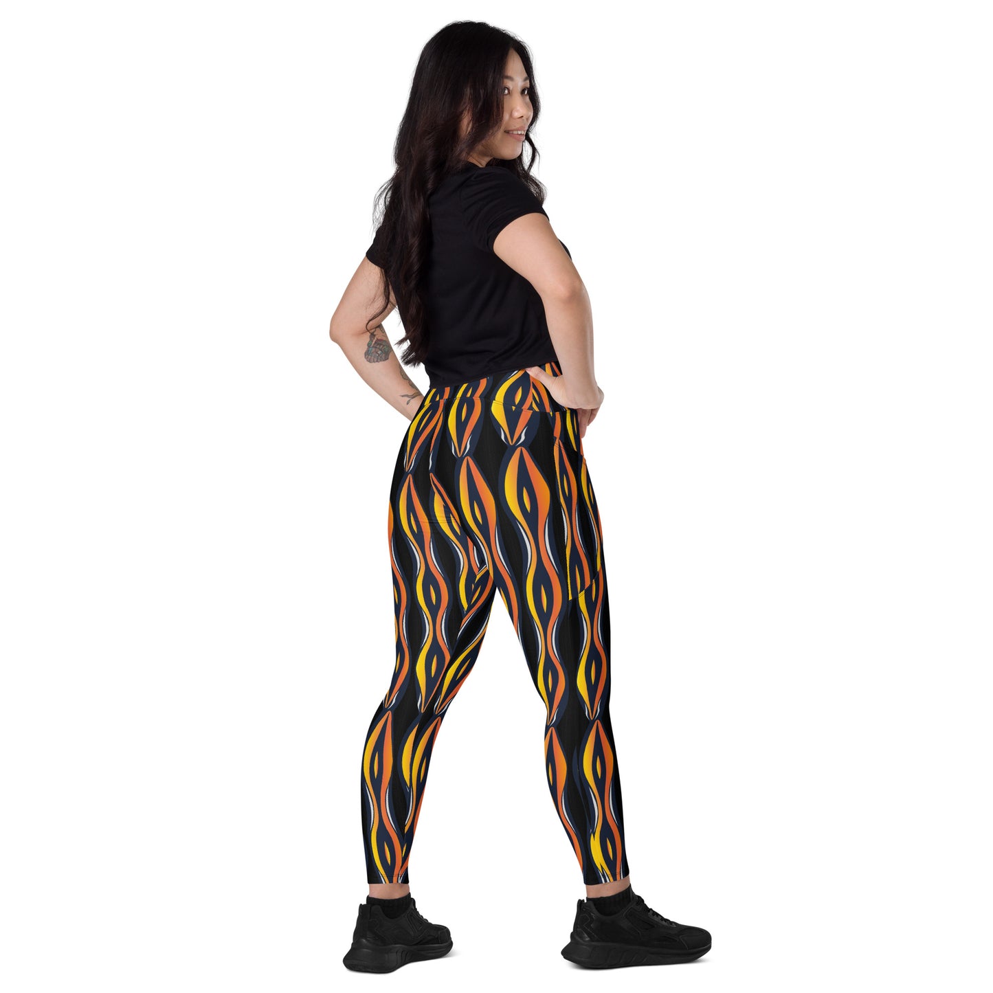 AfriBix Shakara Ankara High Waist Leggings with pockets