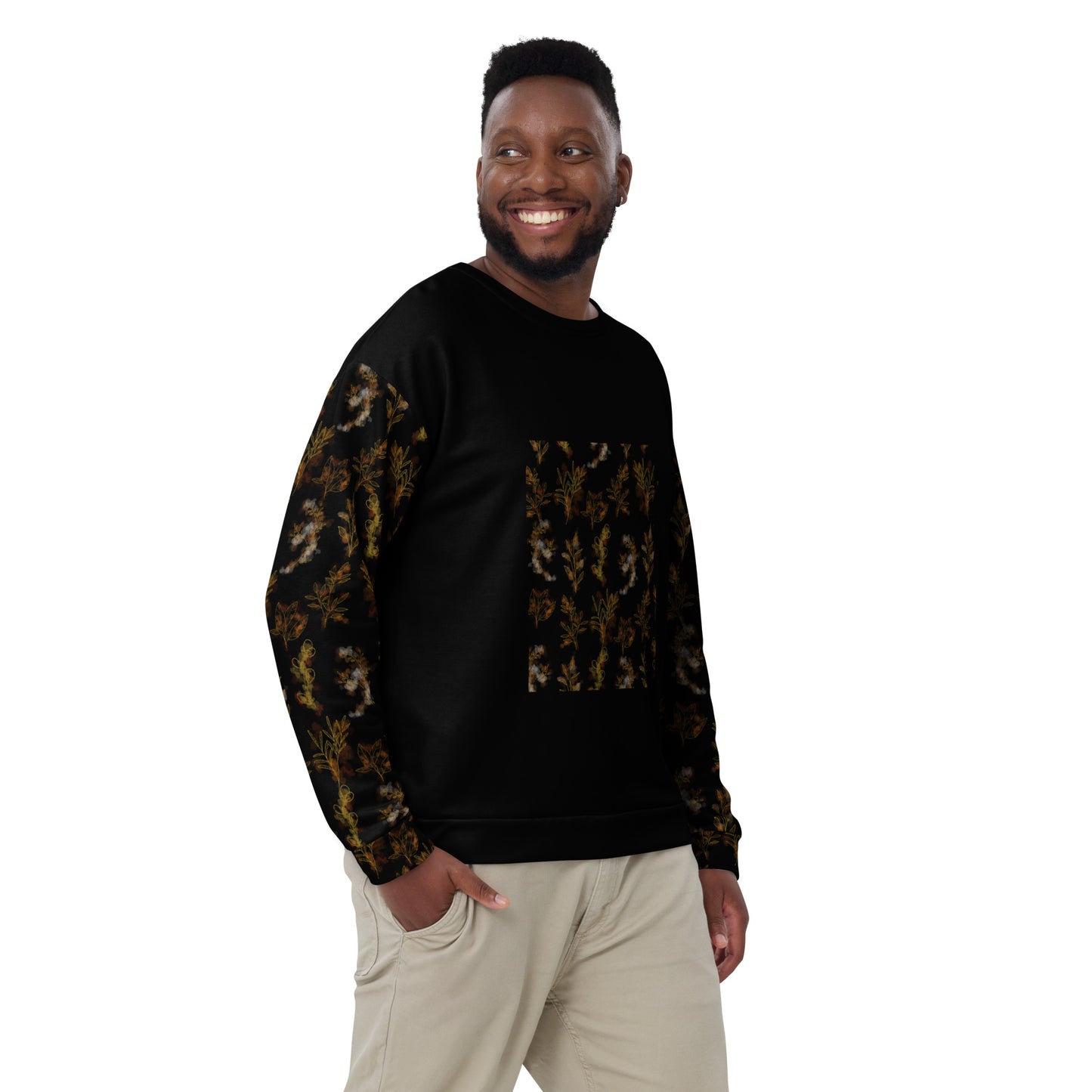 AfriBix Heritage Fusion Floral Print Unisex Sweatshirt