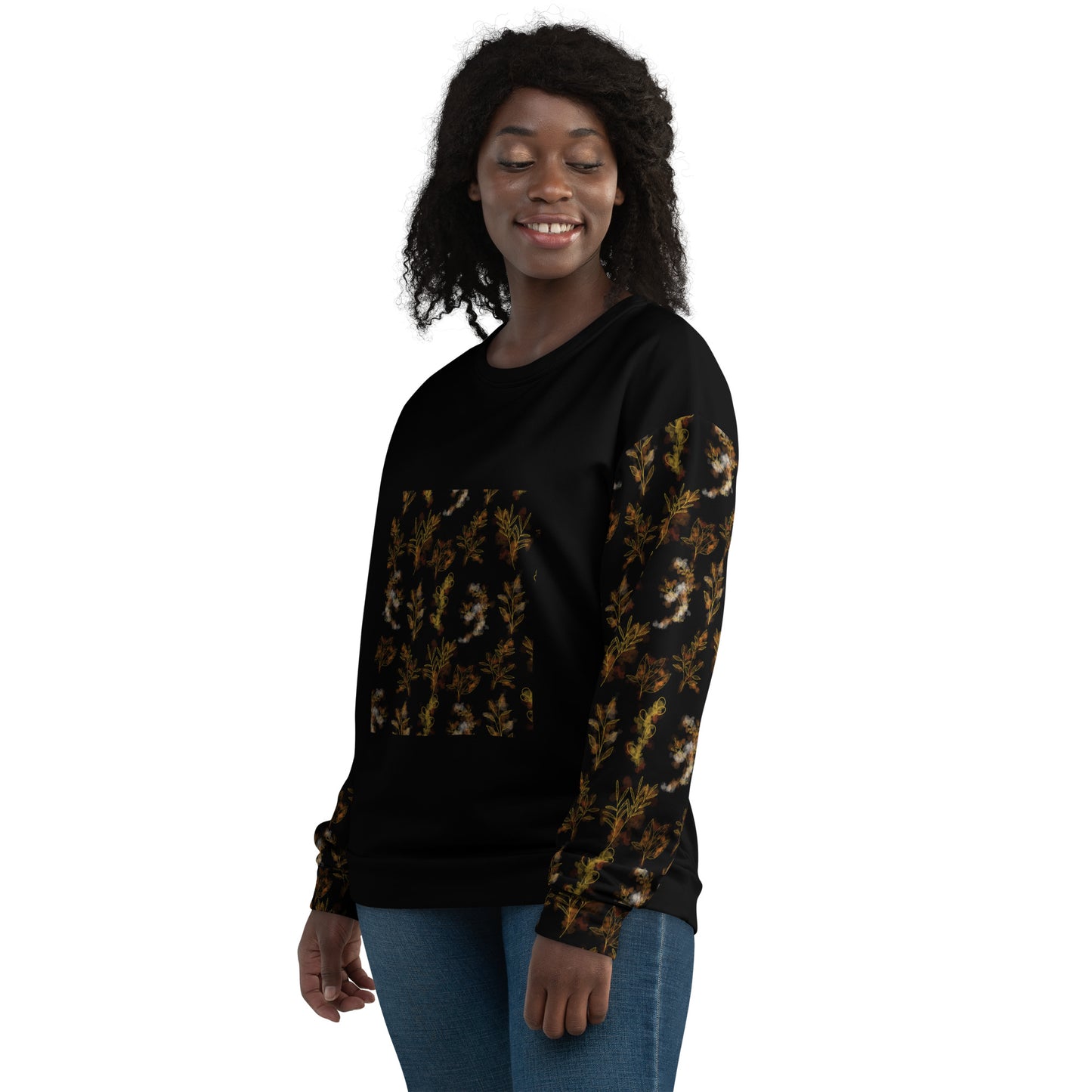 AfriBix Heritage Fusion Floral Print Unisex Sweatshirt