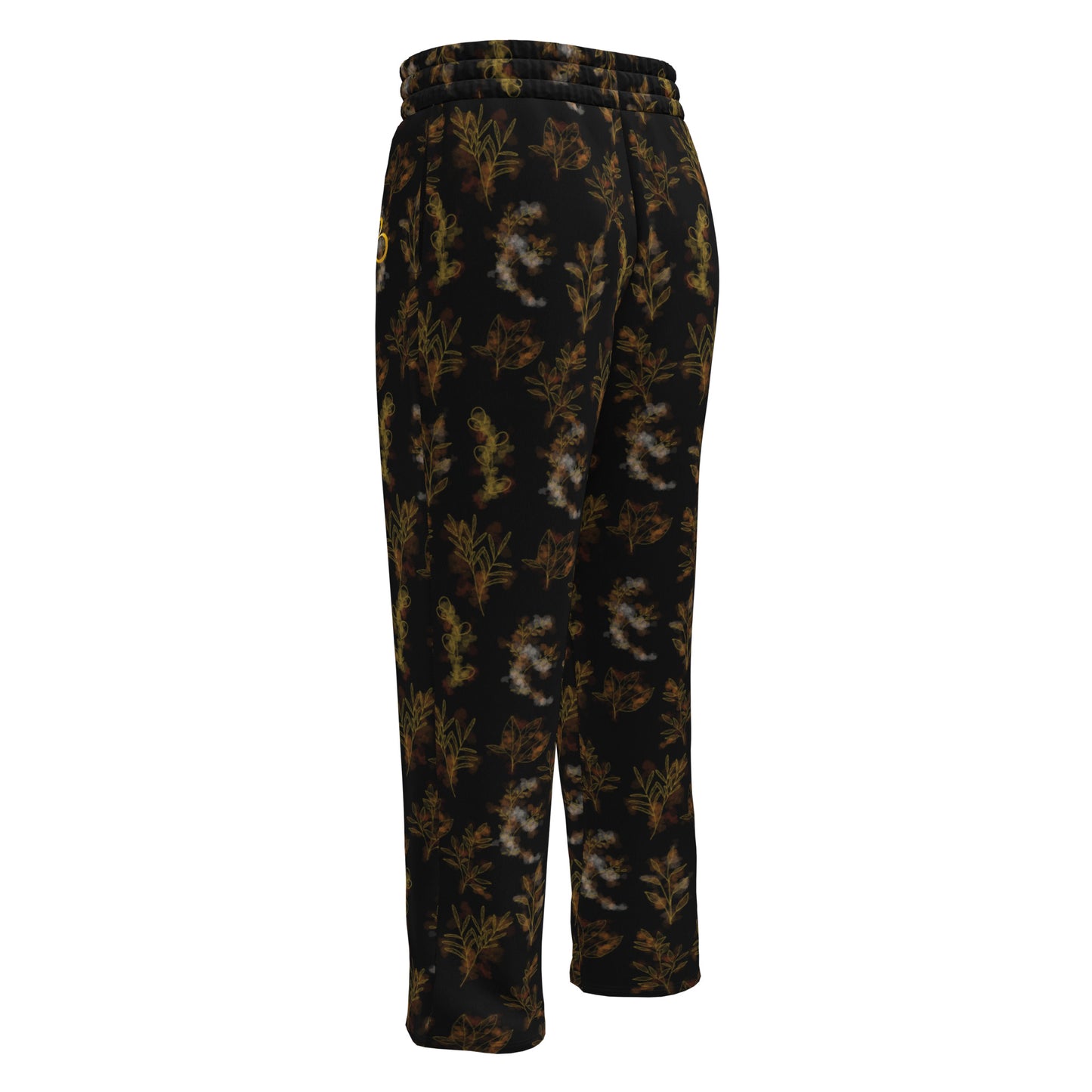 AfriBix Heritage Fusion Floral Print Unisex Wide-leg Joggers