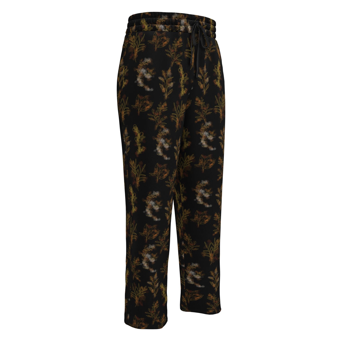 AfriBix Heritage Fusion Floral Print Unisex Wide-leg Joggers