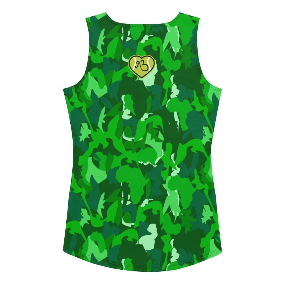 AfriBix Green Camouflage Print Tank Top