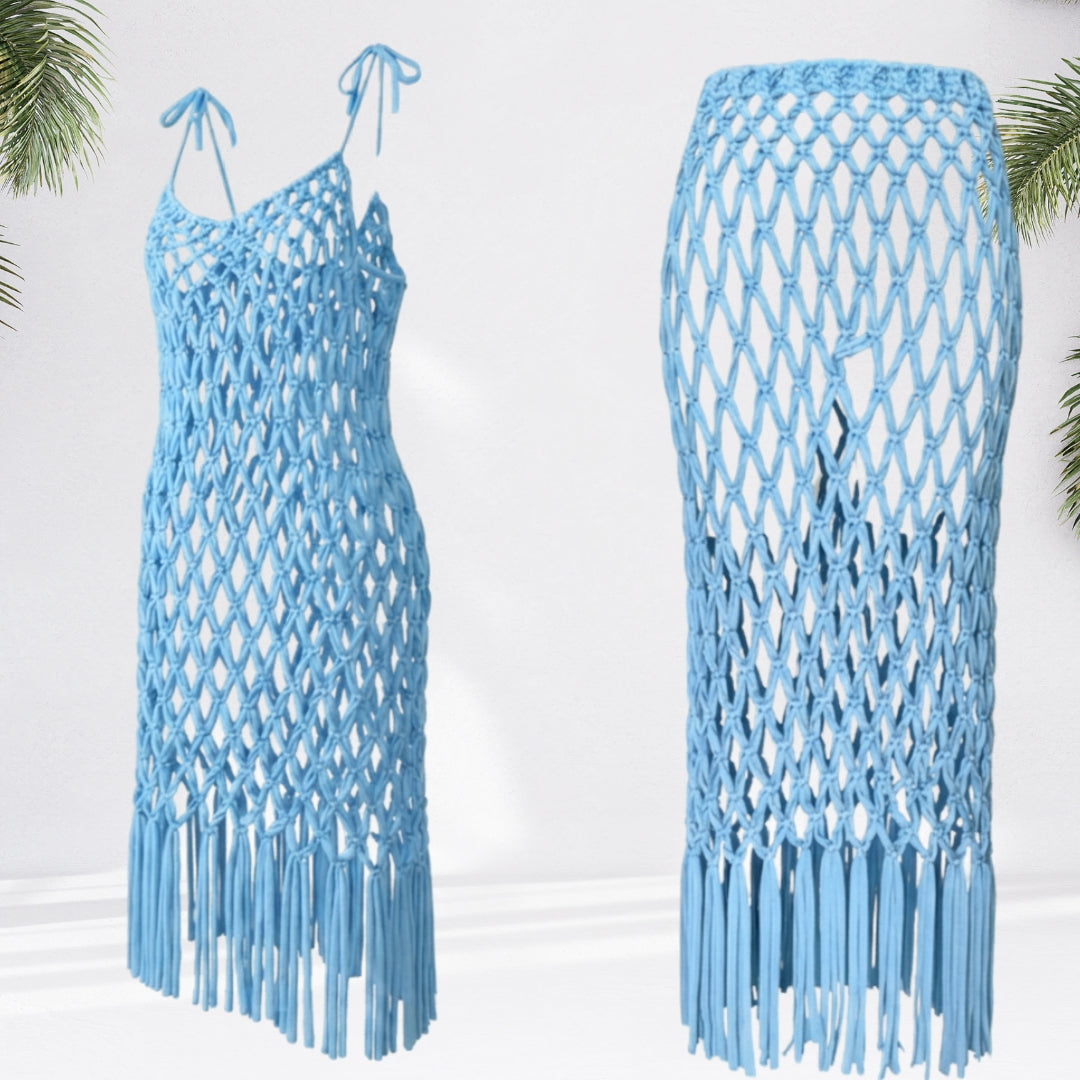 Adaobi Net Skirt and Dress 2-in-1 Outfit