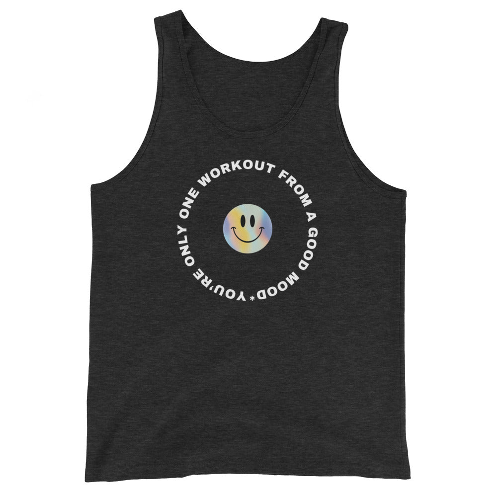 Smiley Gym Quote Unisex Tank Top - Good Workout