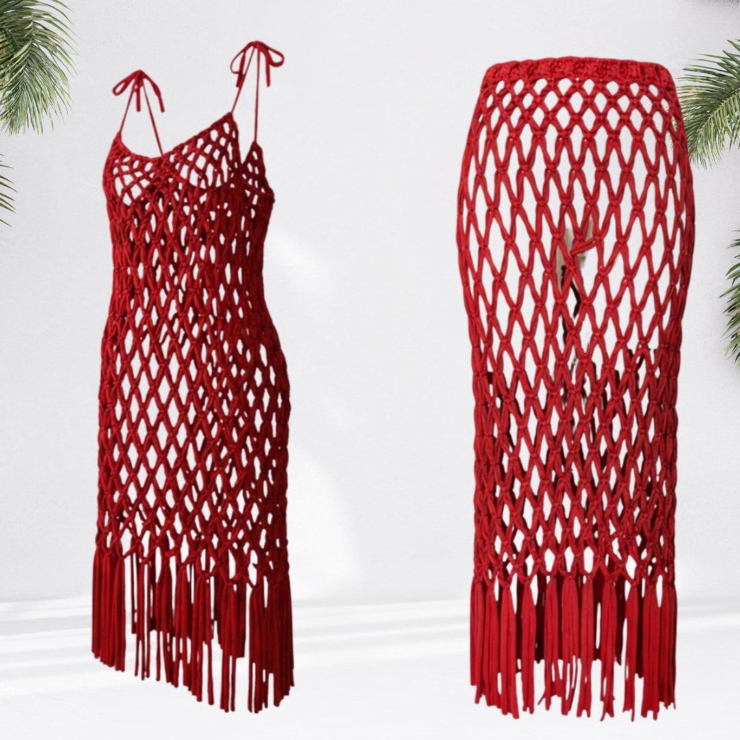 Adaobi Net Skirt and Dress 2-in-1 Outfit
