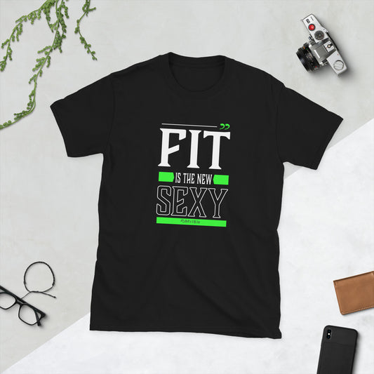 Slogan Word Art Short-Sleeve Unisex T-Shirt - Fit is the New Sexy