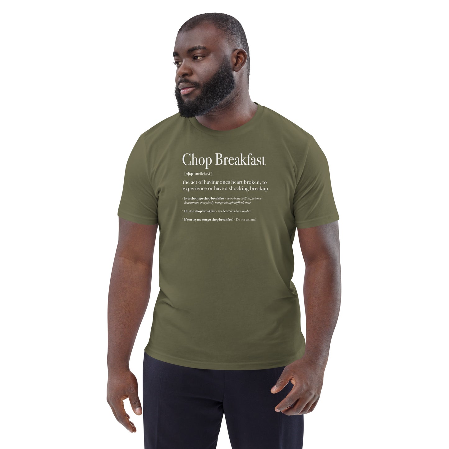 Chop Breakfast Unisex organic cotton definition t-shirt