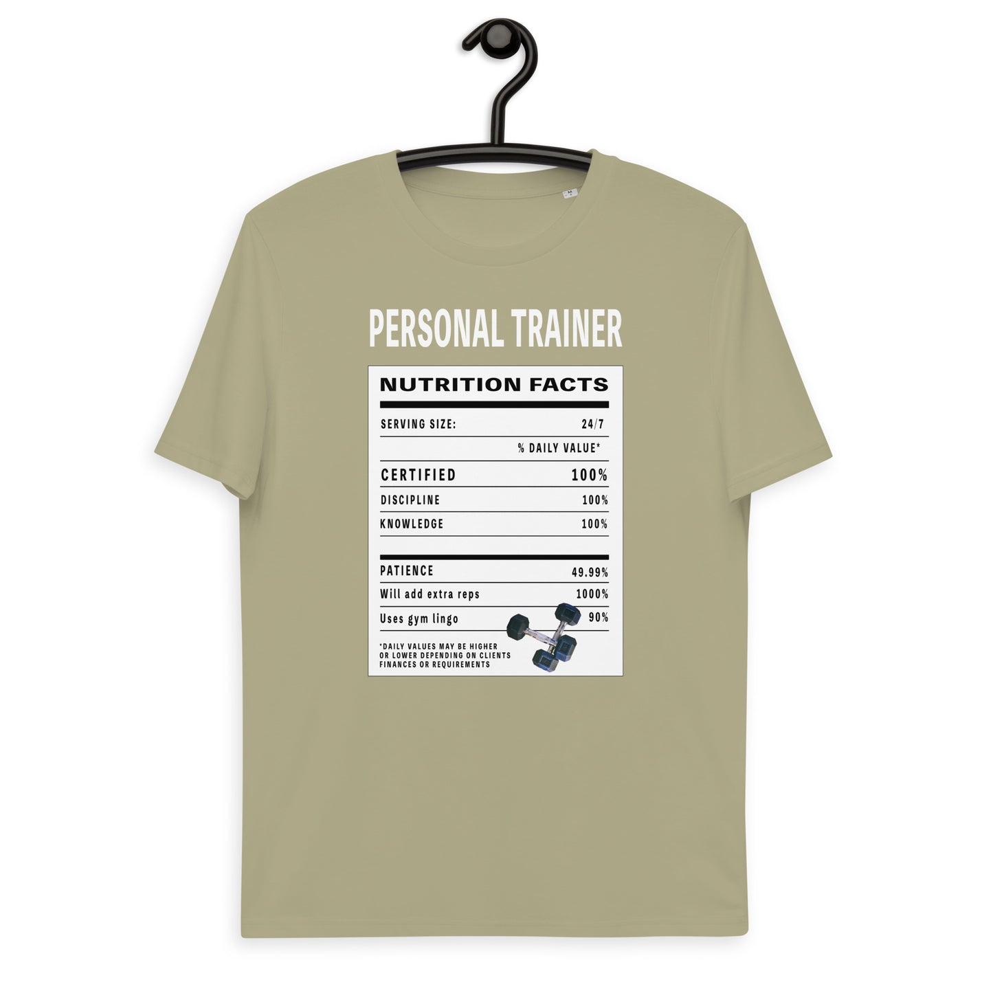 Personal Trainer Facts Unisex organic cotton t-shirt