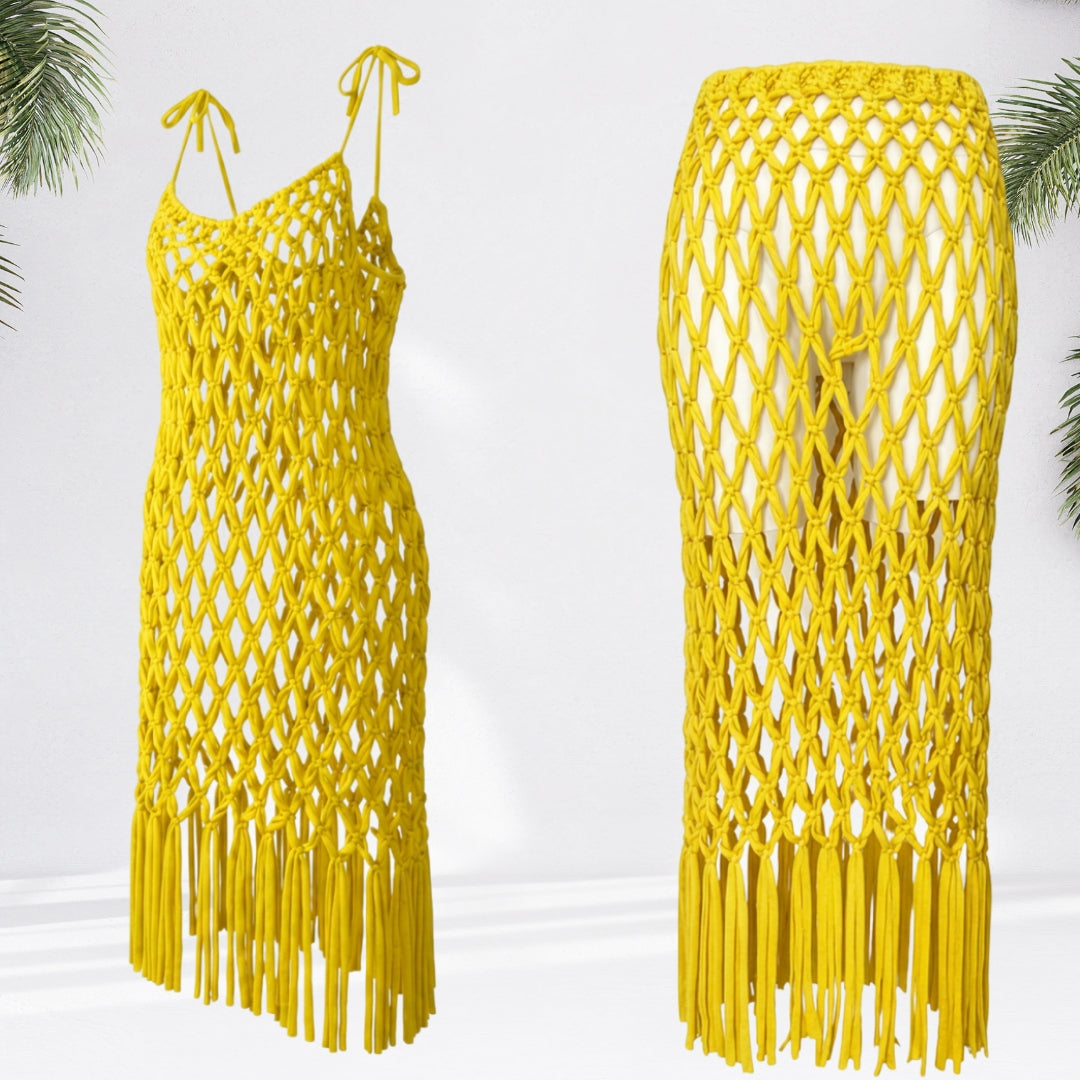 Adaobi Net Skirt and Dress 2-in-1 Outfit