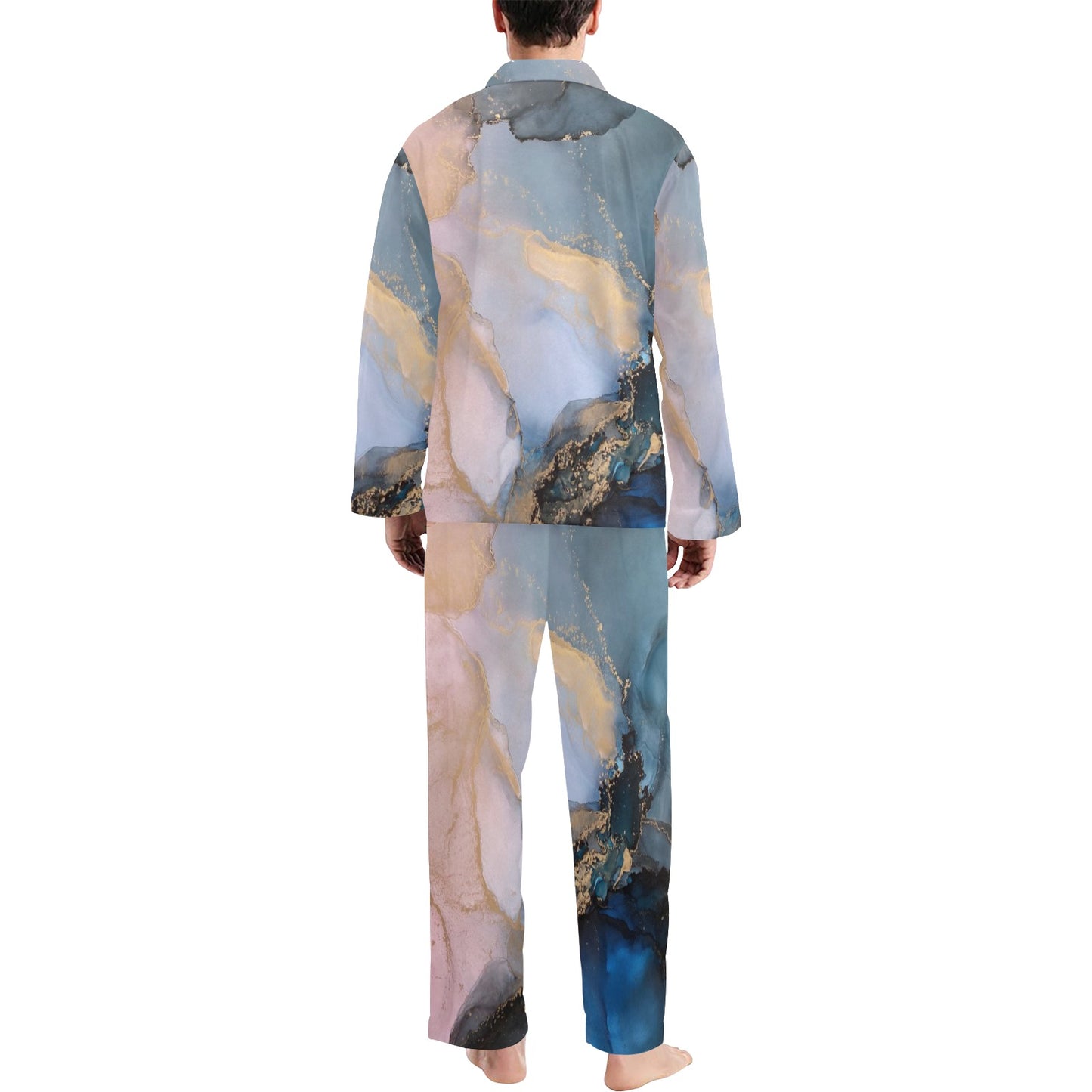 Space Galaxy Men's Long Sleeve Loungewear Set