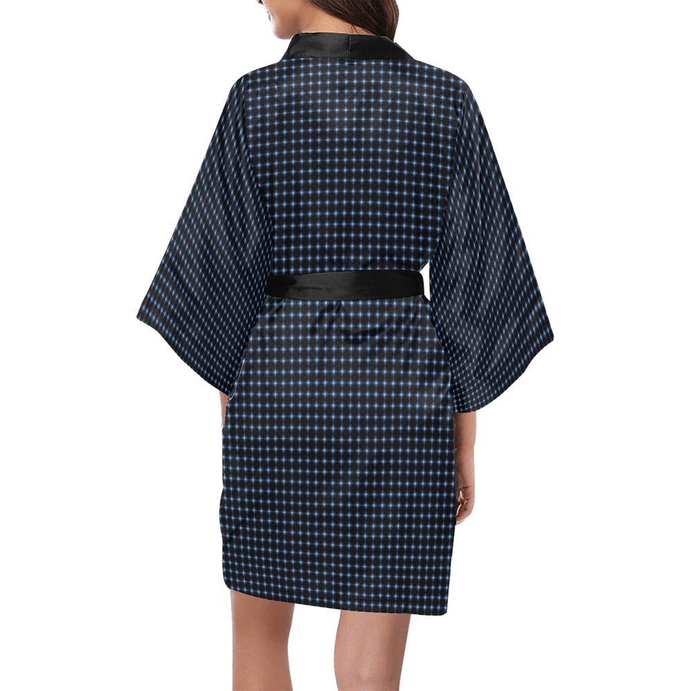 Black Starz Print Kimono Robe Coverup