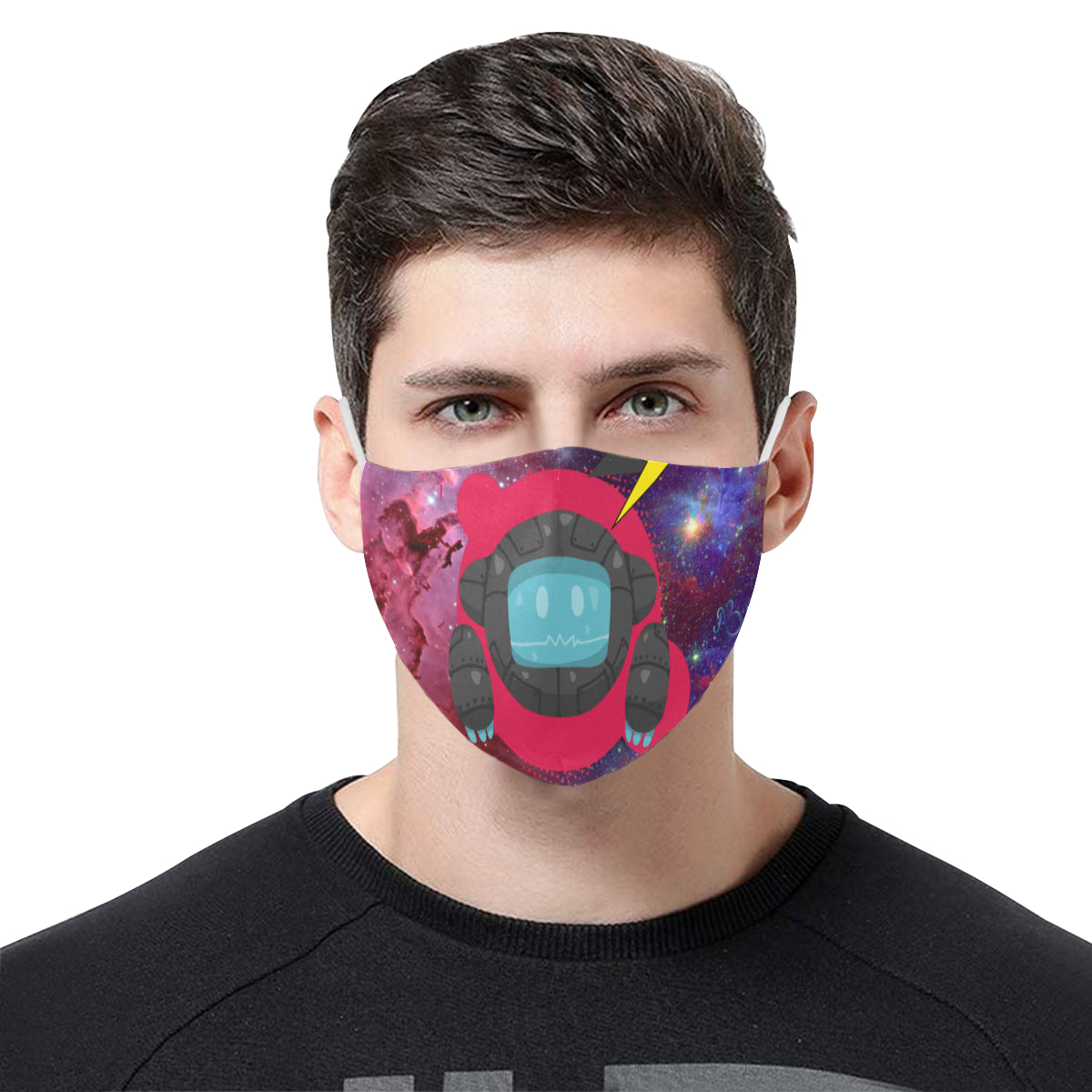 Astronaut Cotton Fabric Face Mask with Filter Slot & Adjustable Strap (Pack of 5) - Non-medical use