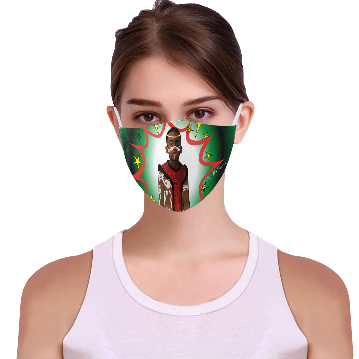 AfriBix Warrior Prince Cotton Fabric Face Mask with Filter Slot & Adjustable Strap (Pack of 5) - Non-medical use