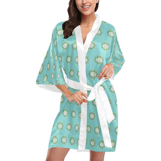 Ankara Adaeze Blue Kimono Robe Coverup