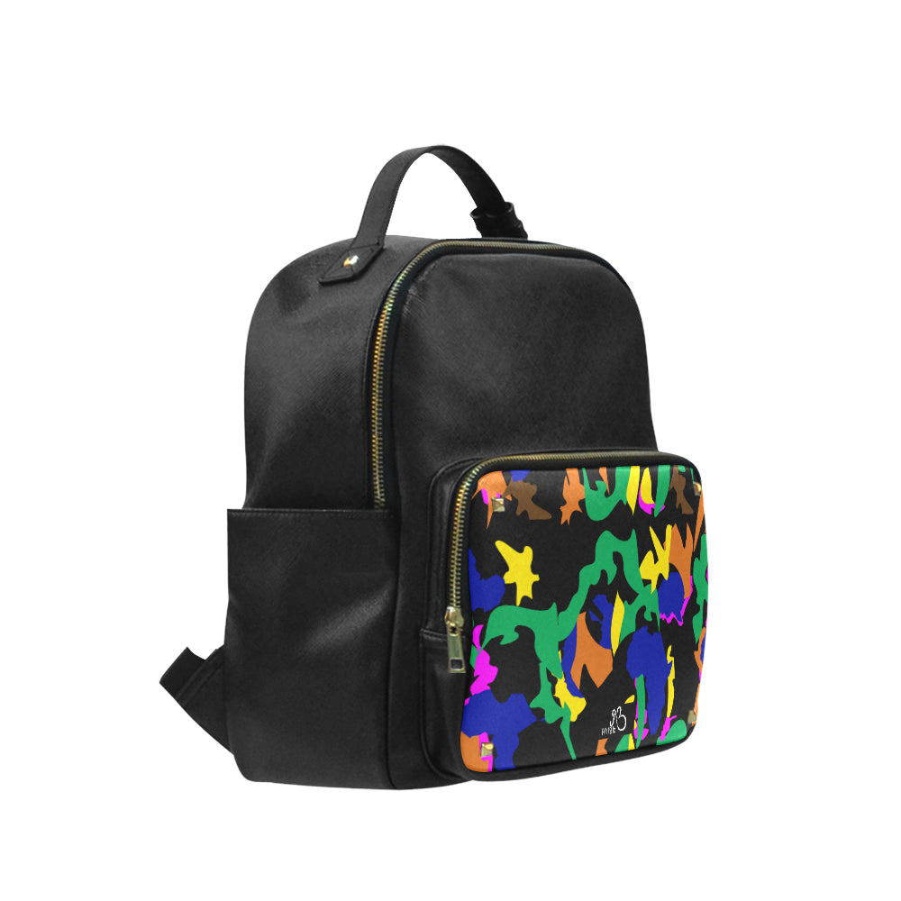 AfriBix Camo Leather Backpack