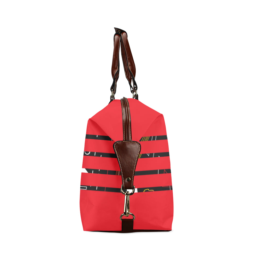 Red Linear Travel Bag