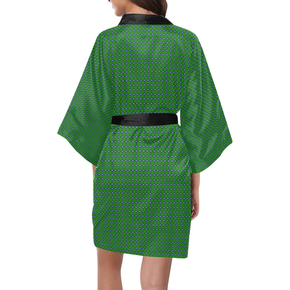Starz Print Green Kimono Robe Coverup
