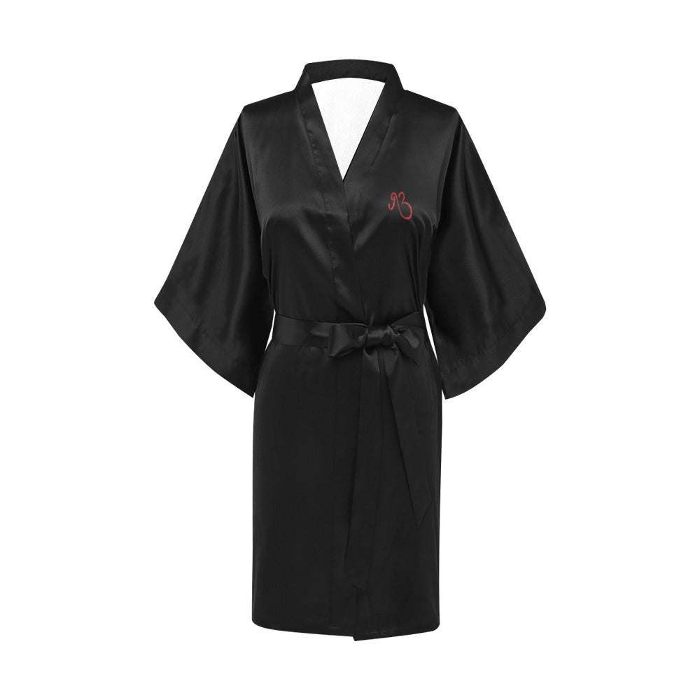 AfriBix Classic Black Kimono Robe