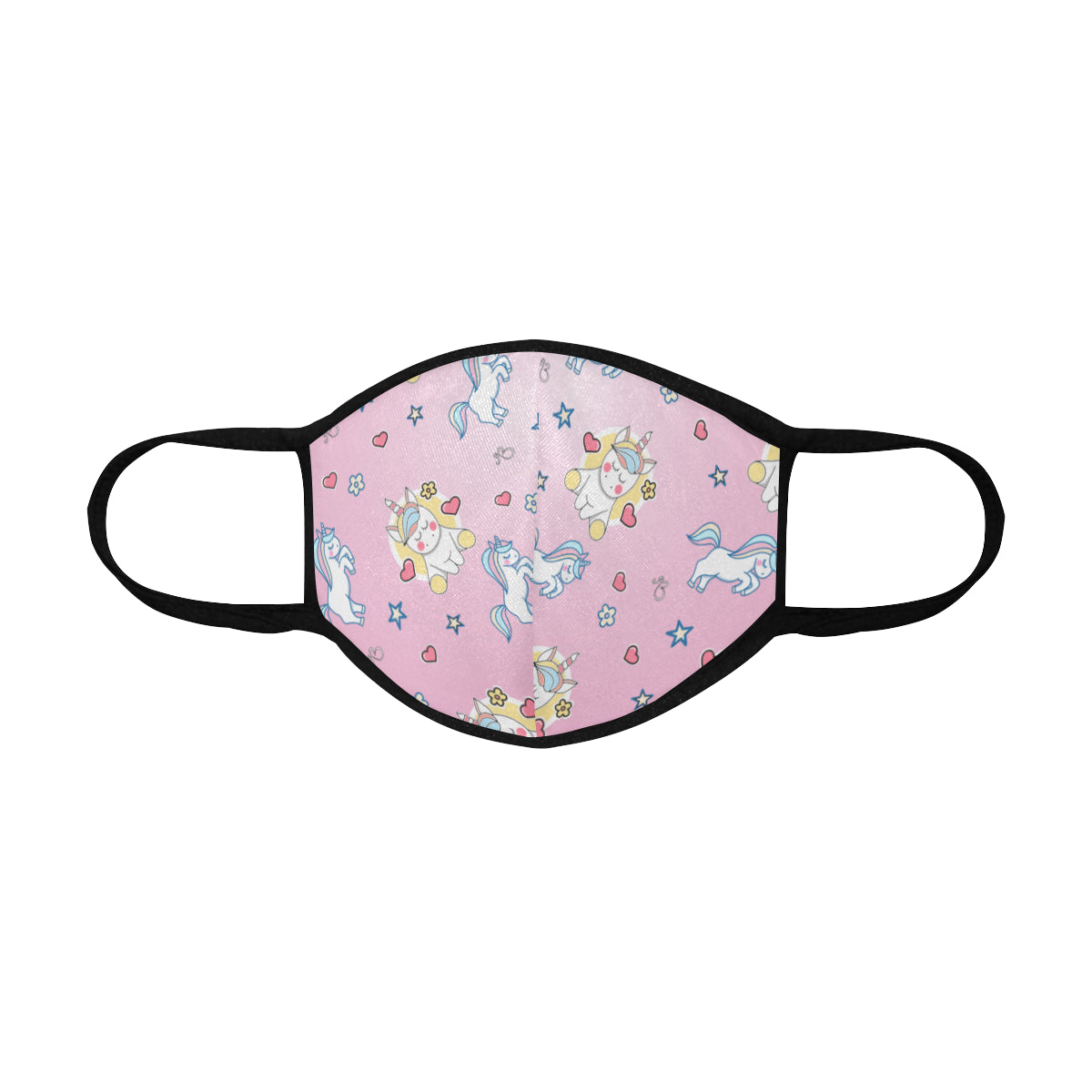 Unicorn Print Cotton Fabric Face Mask with filter slot (30 Filters Included) - Non-medical use