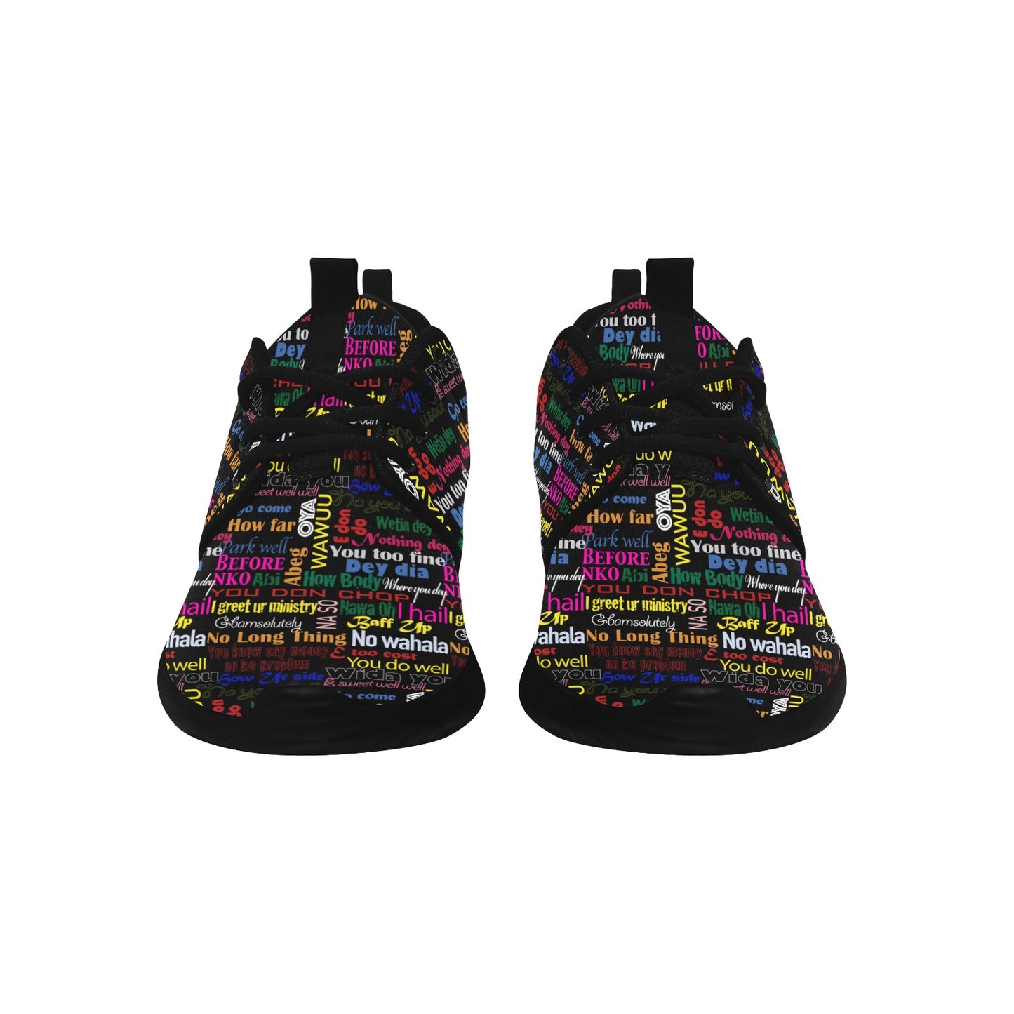 AfriBix Pidgin Print Mens Sneakers Men's Pull Loop Sneakers