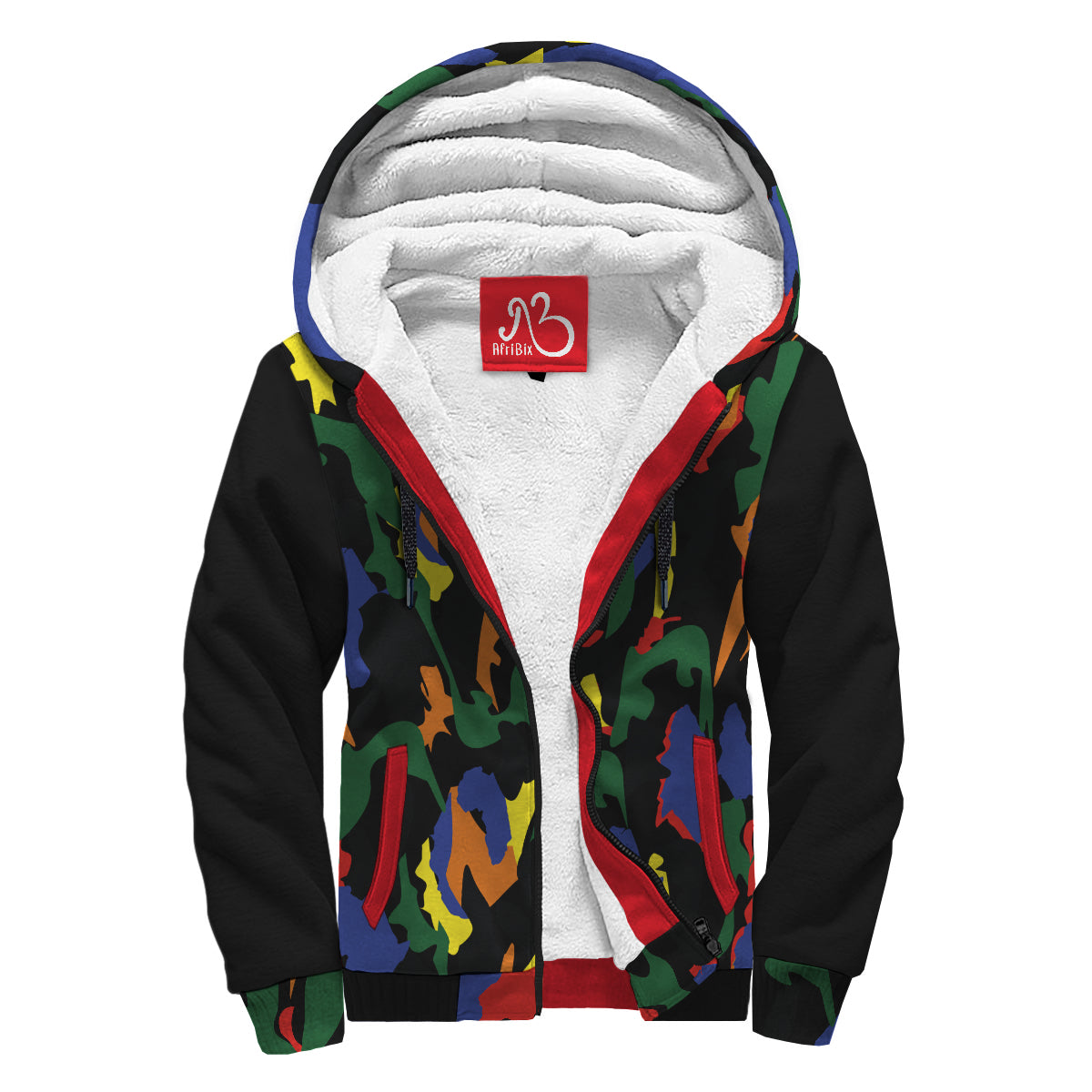 AfriBix Camo Sherpa Hoodie