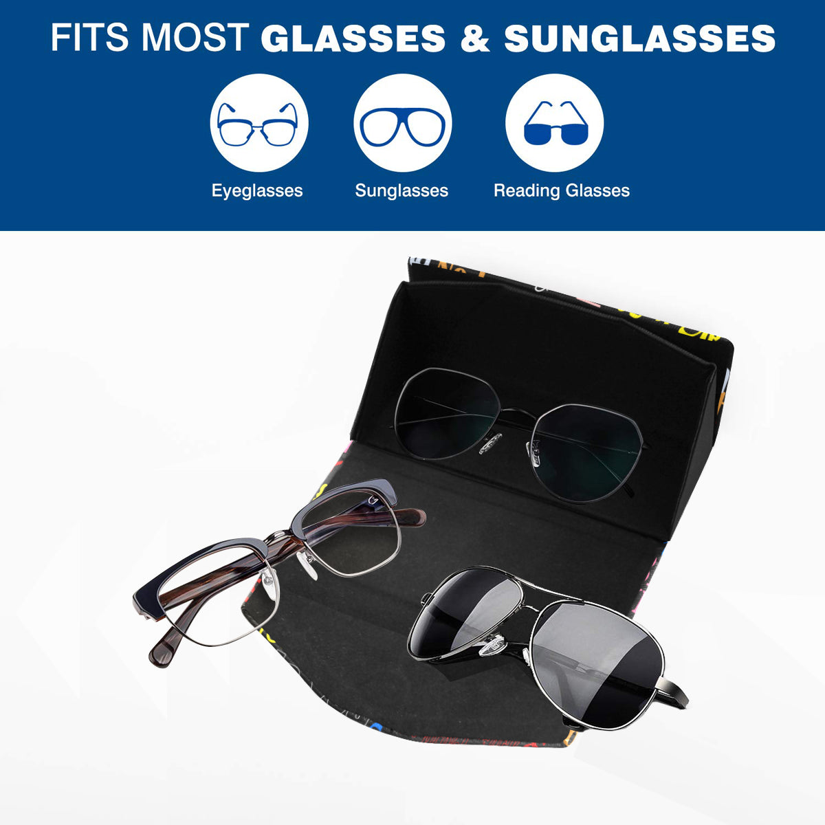 AfriBix Pidgin Print Foldable Glasses Case