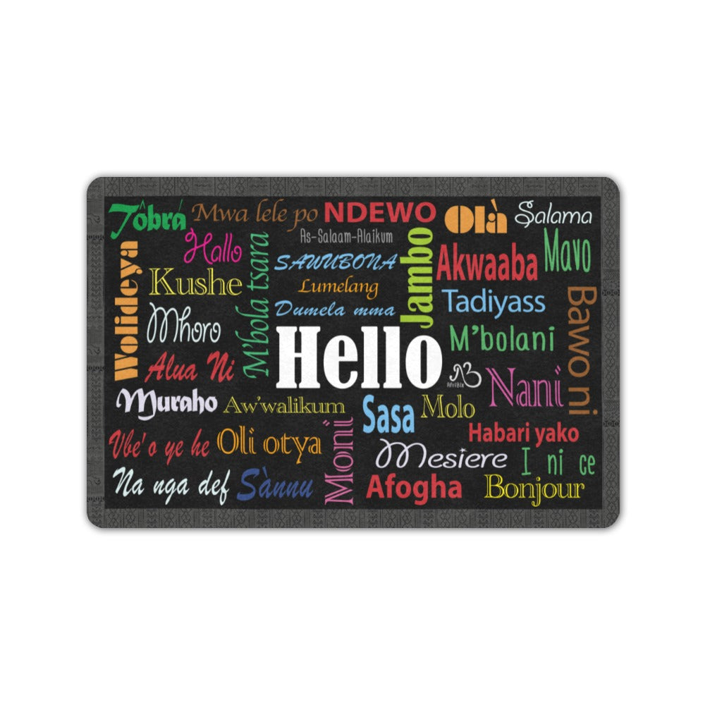 AfriBix Hello Print Tribal Doormat