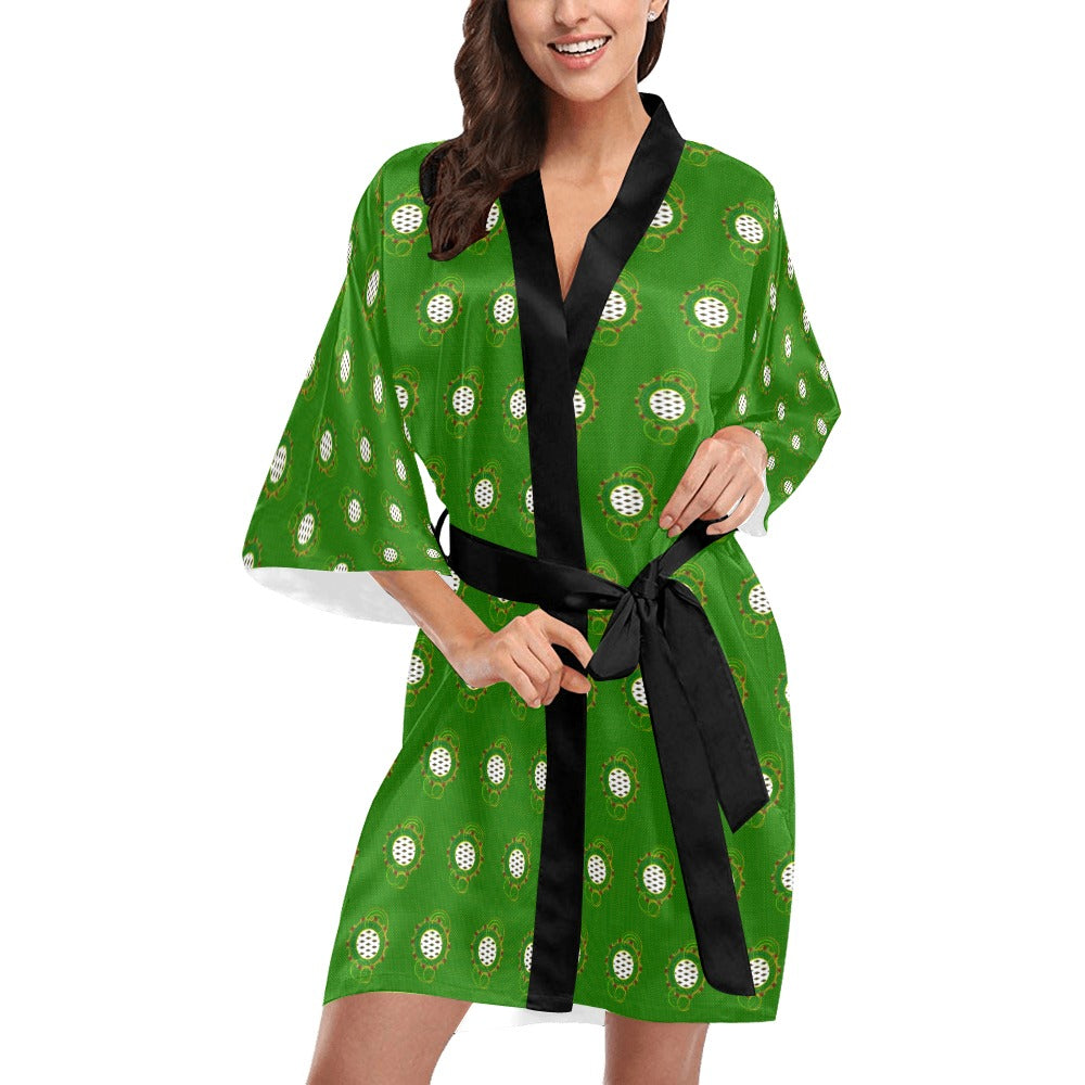 Ankara Adaeze Green Kimono Robe Coverup