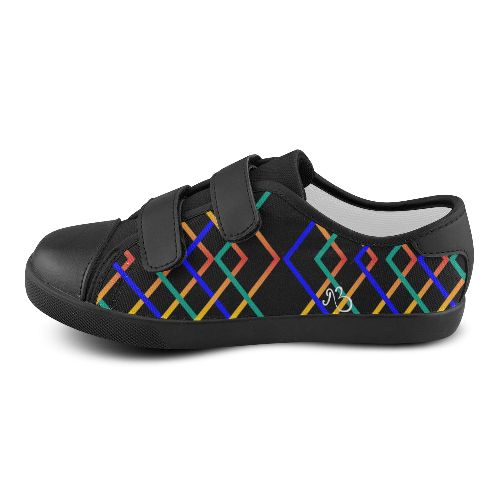 Constellation Print Velcro Canvas Kid's Shoes
