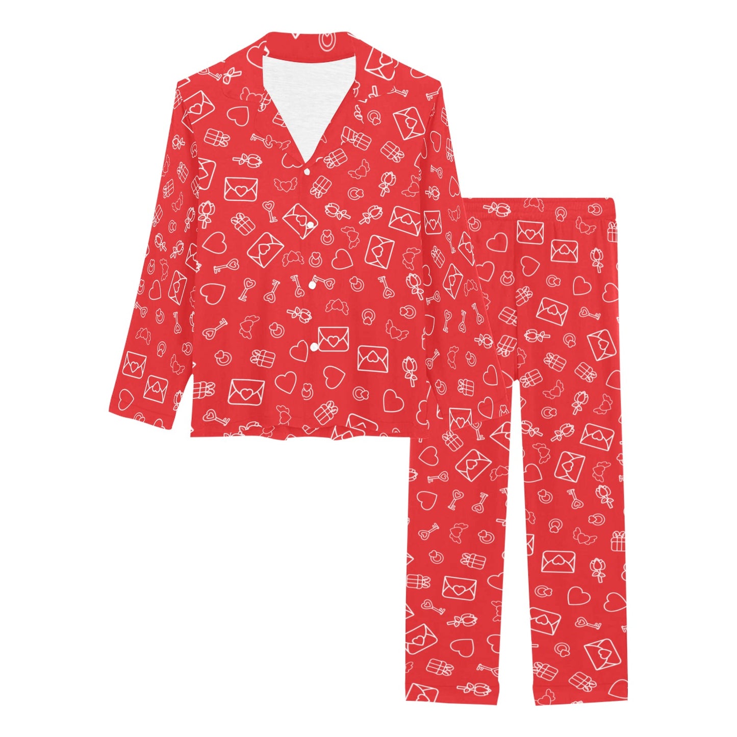 Love Notes Women's Long Pyjama Set