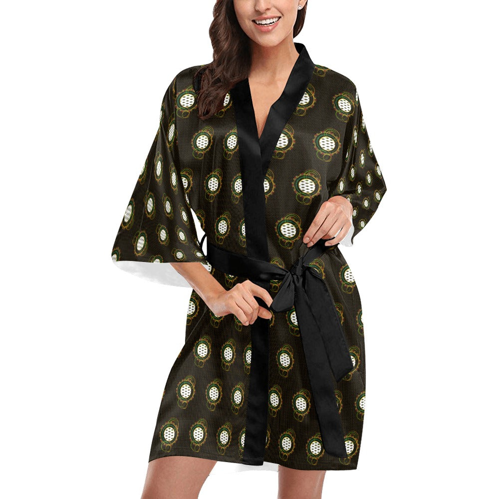 Ankara Adaeze Black Kimono Robe