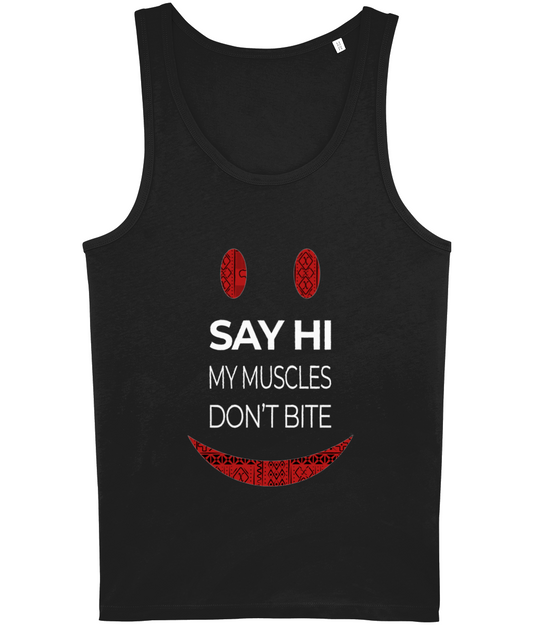 Gym Quotes Organic Tank Top - SAY HI