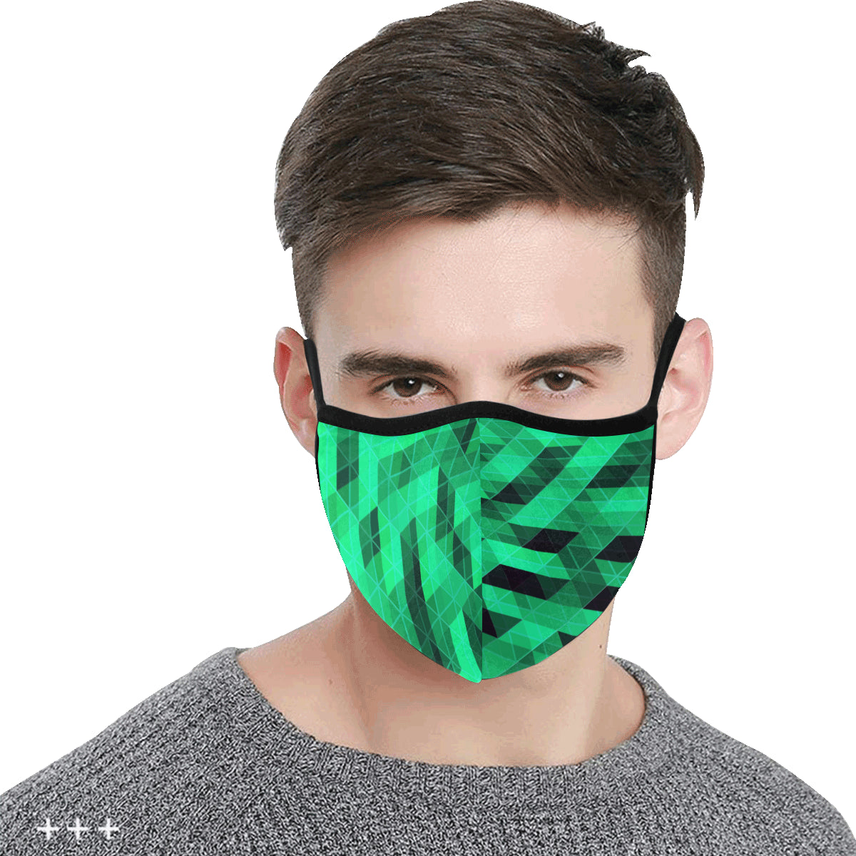 Leaf Graphic Cotton Fabric Face Mask with filter slot (30 Filters Included) - Non-medical use