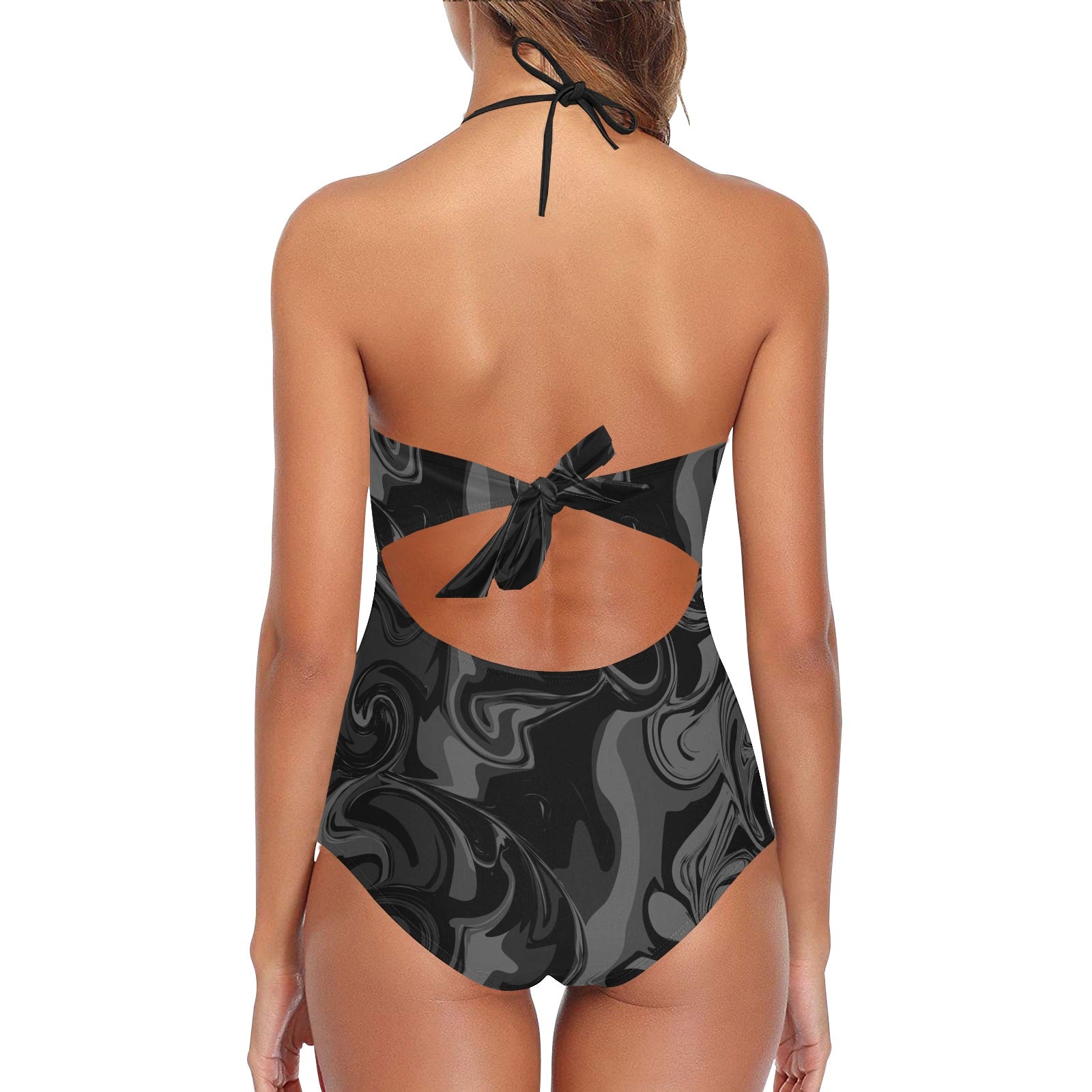 Black store marble swimsuit