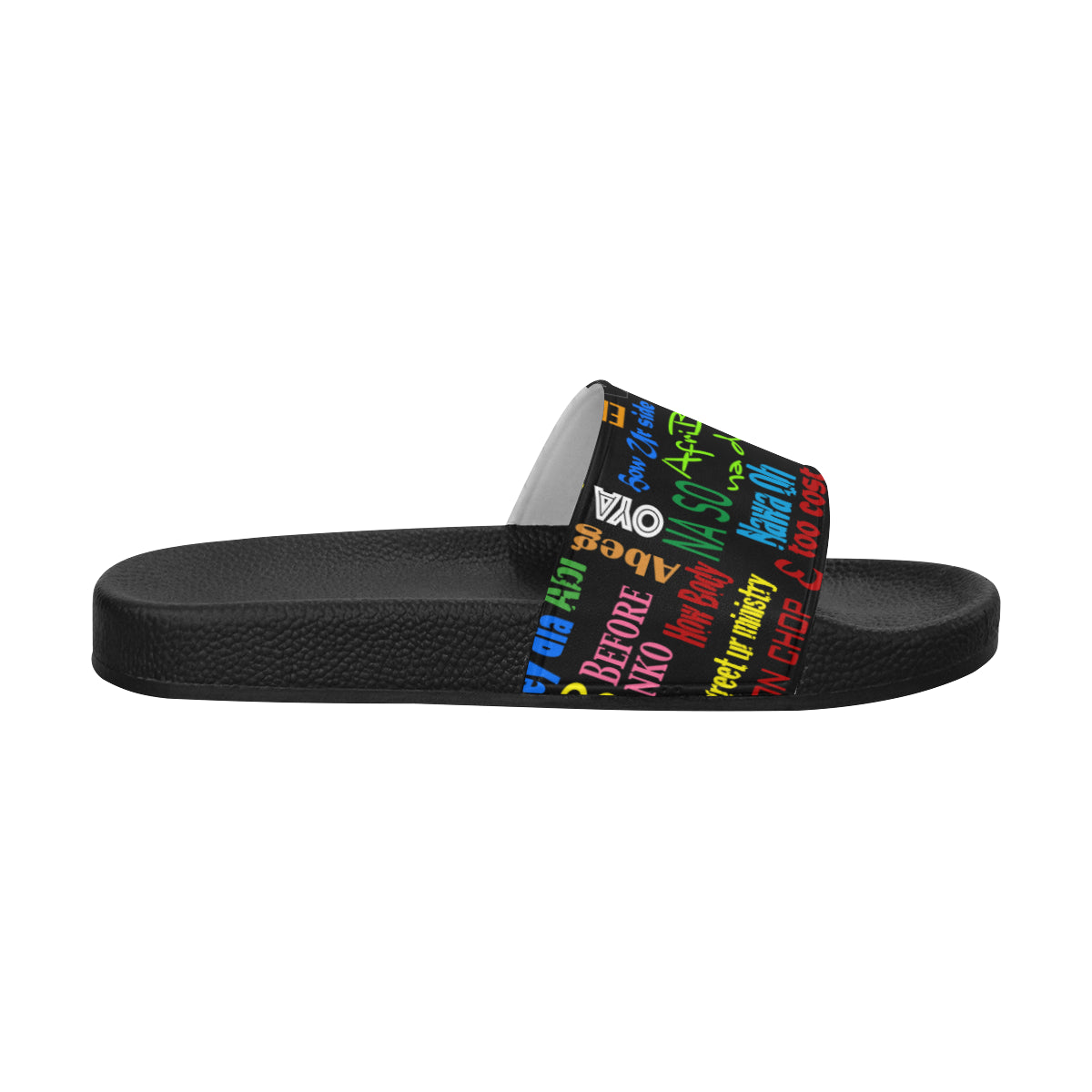 AfriBix Pidgin Print Unisex Slides