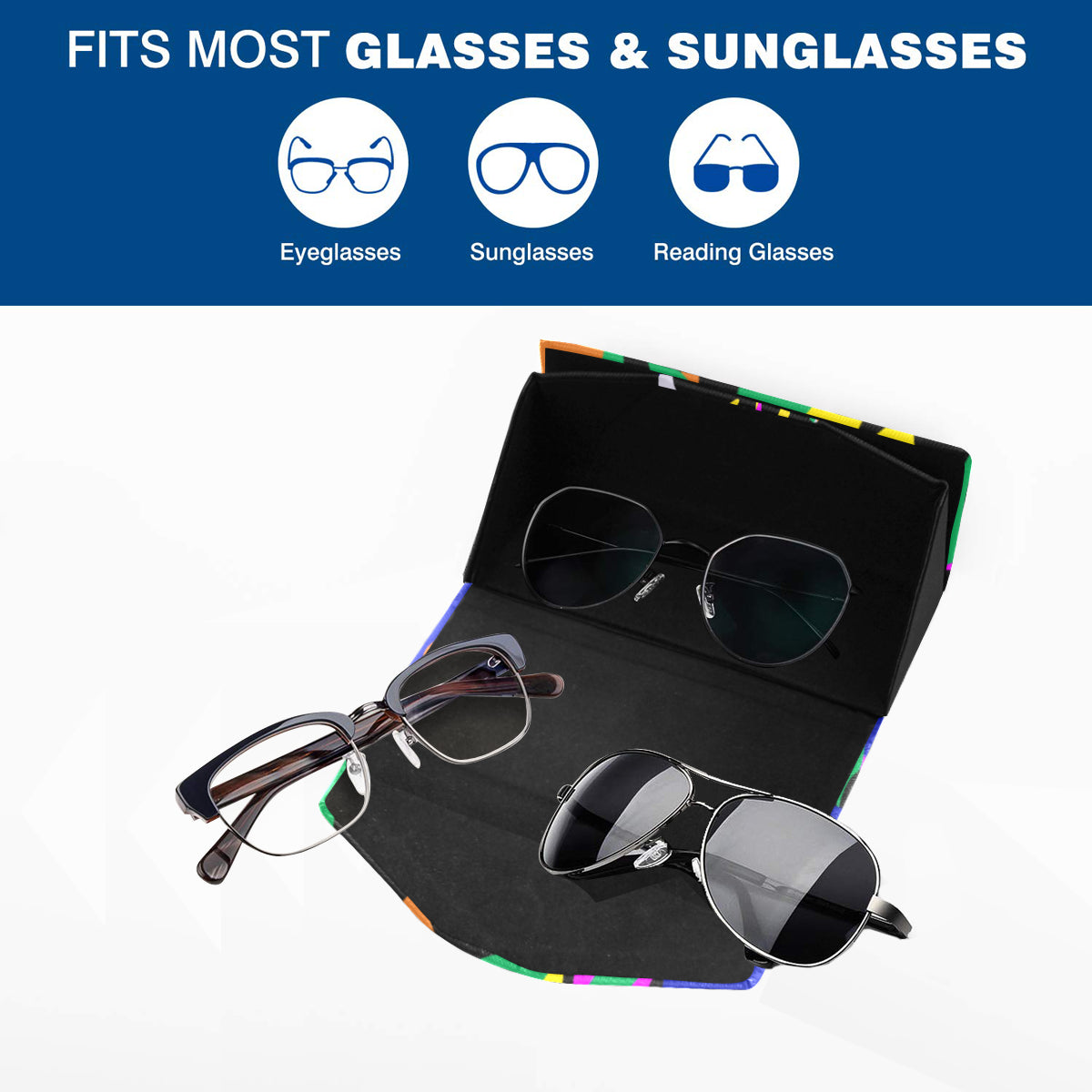 AfriBix Camo Print Foldable Glasses Case