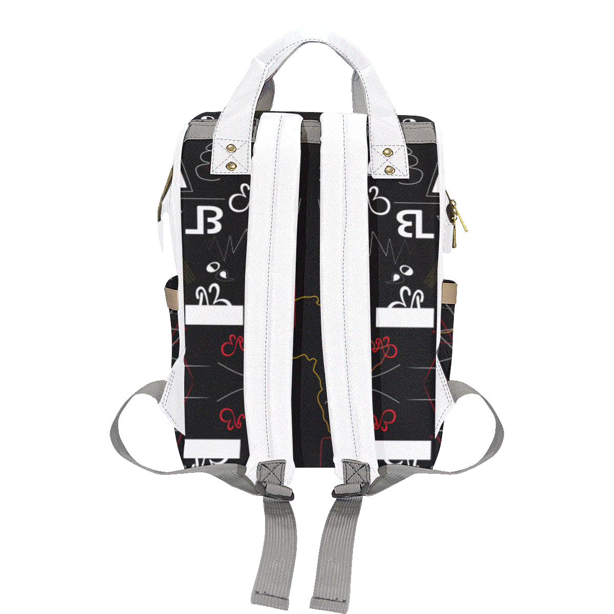 Linear Print Multi-Function Backpack