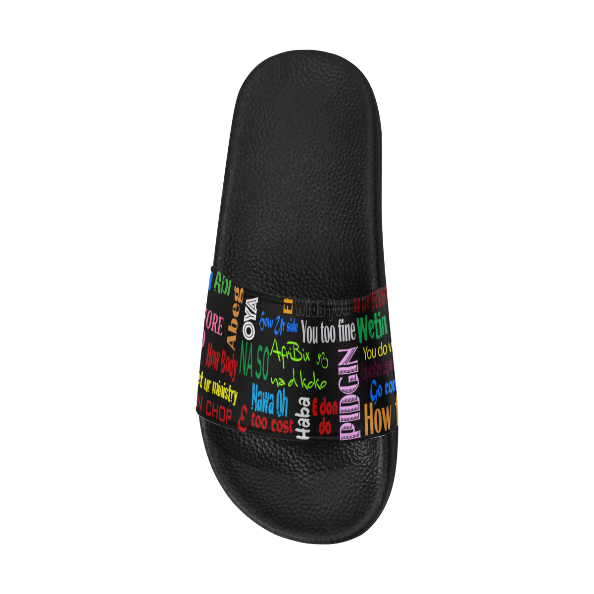 AfriBix Pidgin Print Unisex Slides