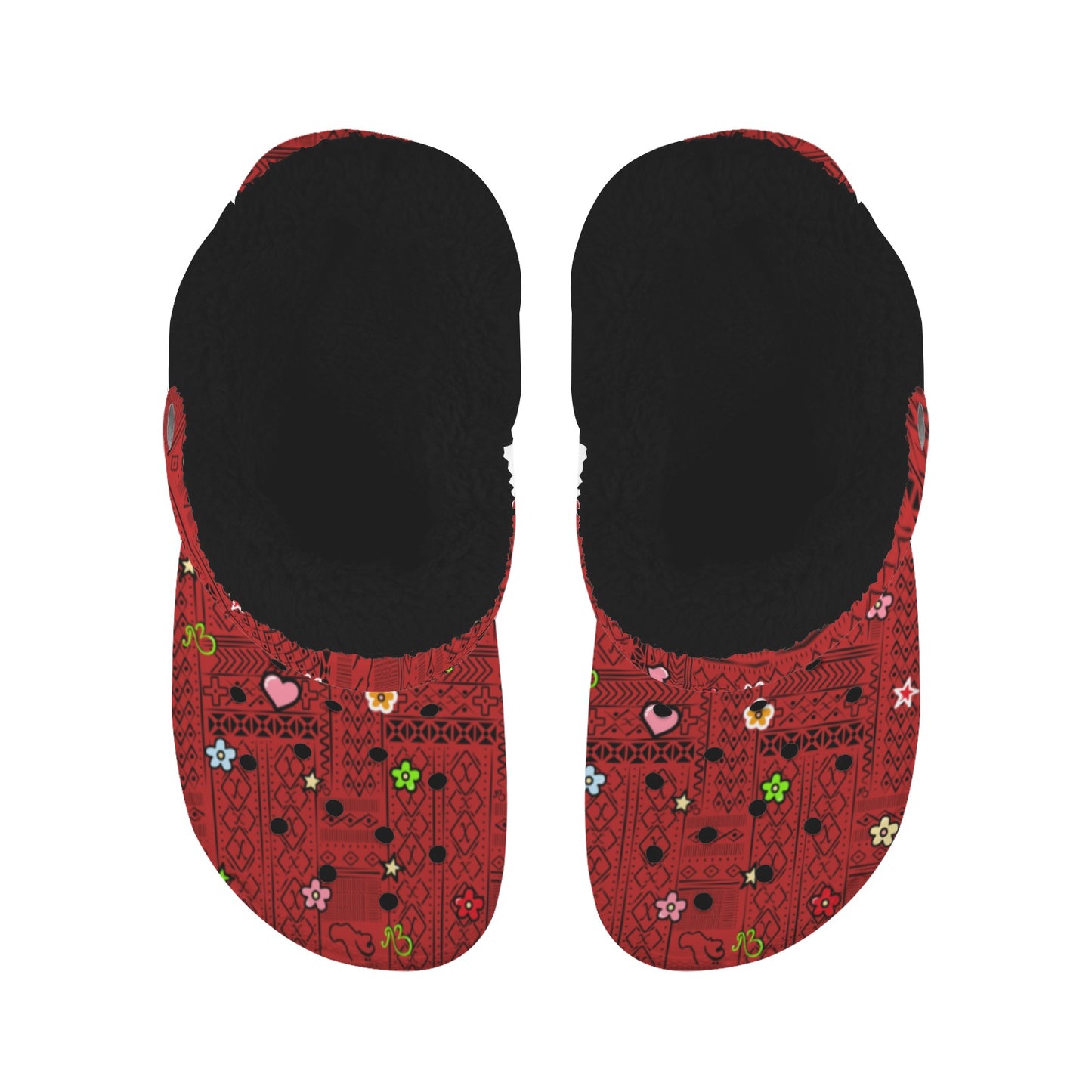 AfriBix Tribal Print Fleece Lined Clogs