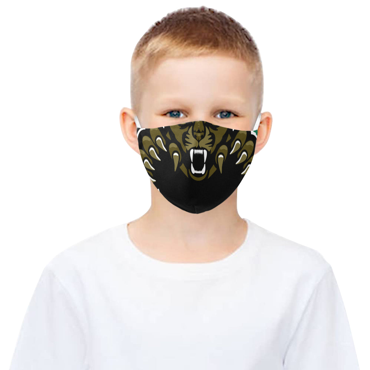 Panther Claw Cotton Fabric Face Mask with Filter Slot & Adjustable Strap - Non-medical use (2 Filters Included)