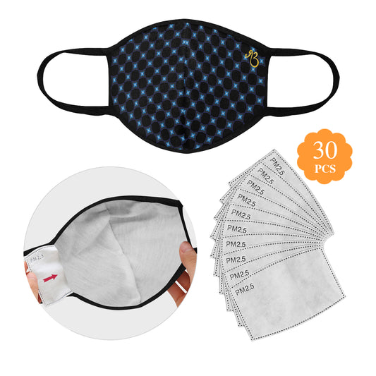 Starz Print Cotton Fabric Face Mask with filter slot (30 Filters Included) - Non-medical use
