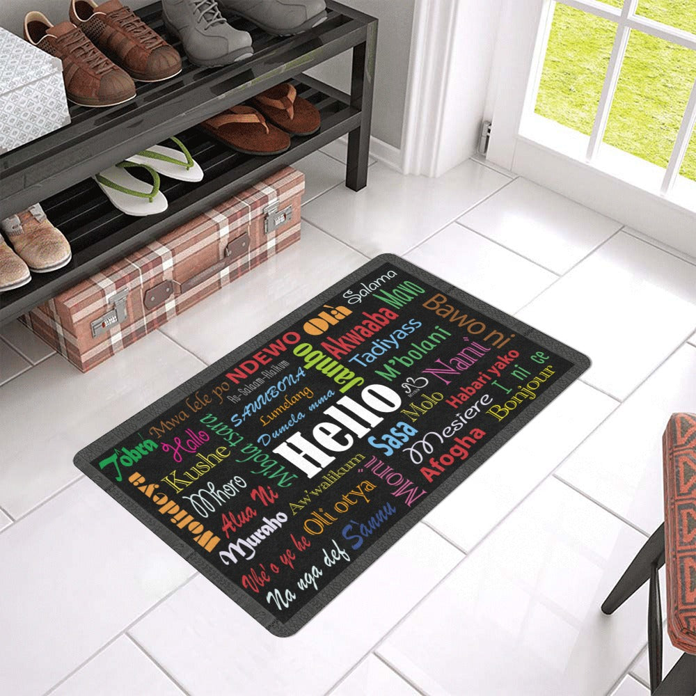 AfriBix Hello Print Tribal Doormat