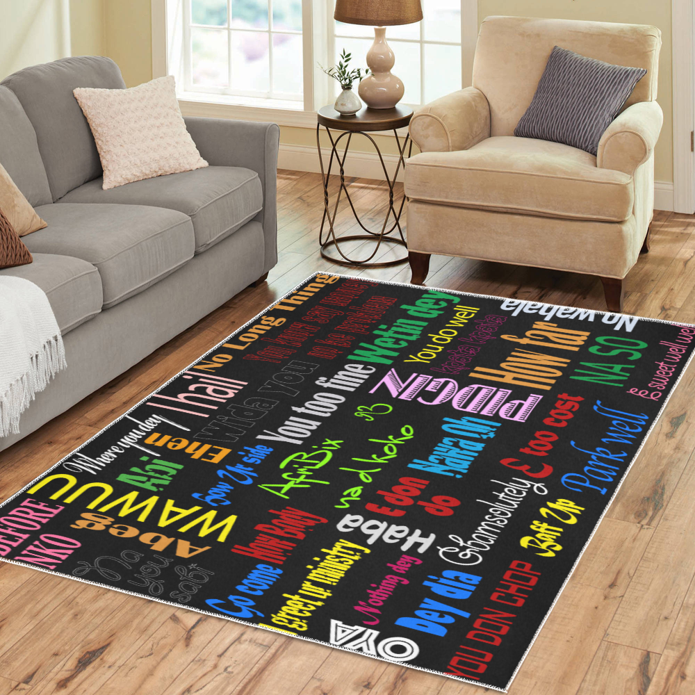 AfriBix Pidgin Print Area Rugs