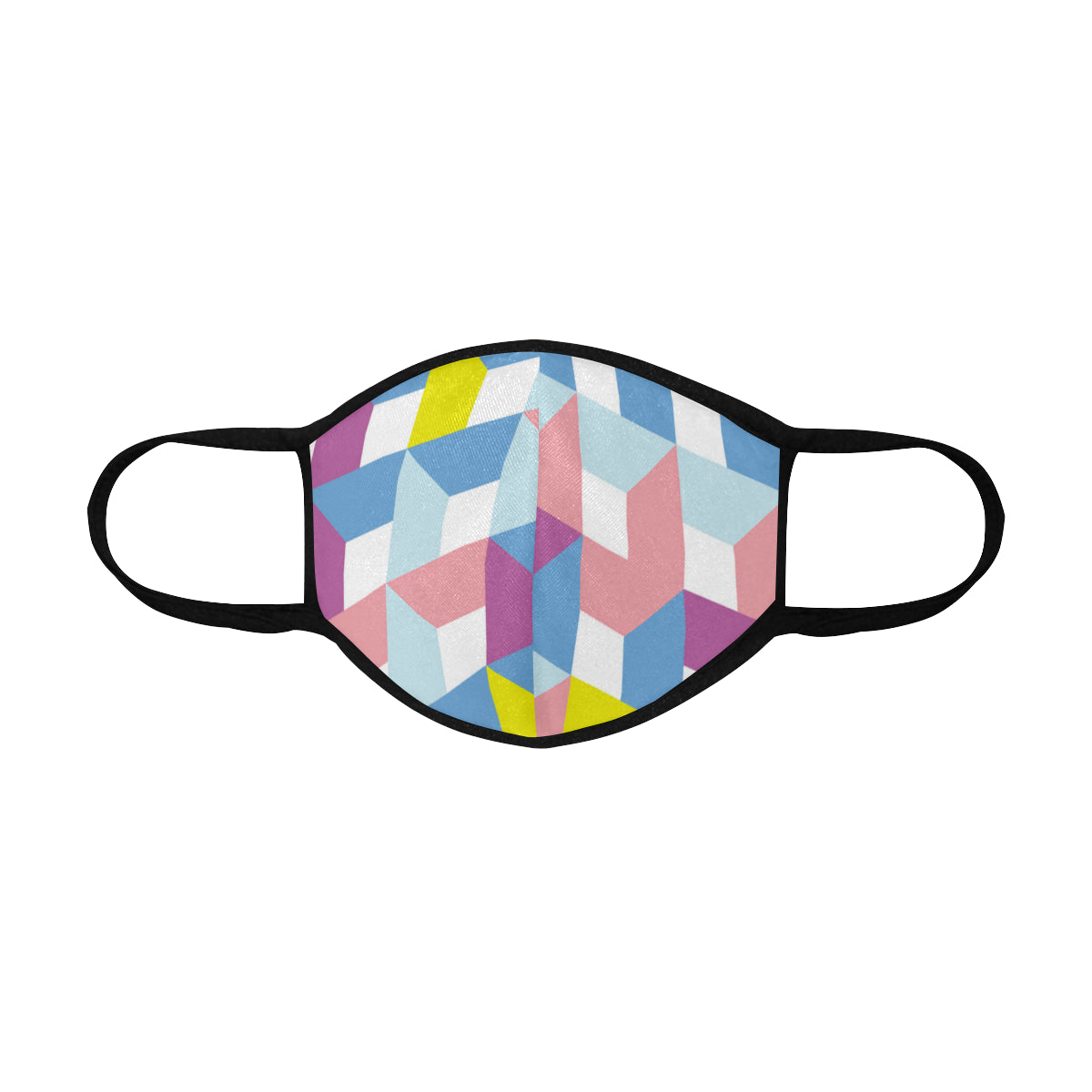 Diamond Graphic Cotton Fabric Face Mask with filter slot (30 Filters Included) - Non-medical use