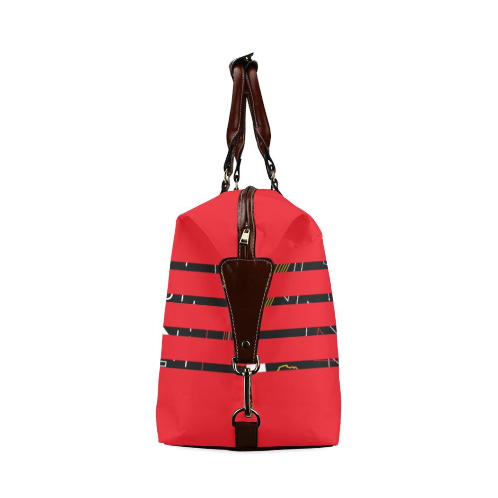 Red Linear Travel Bag